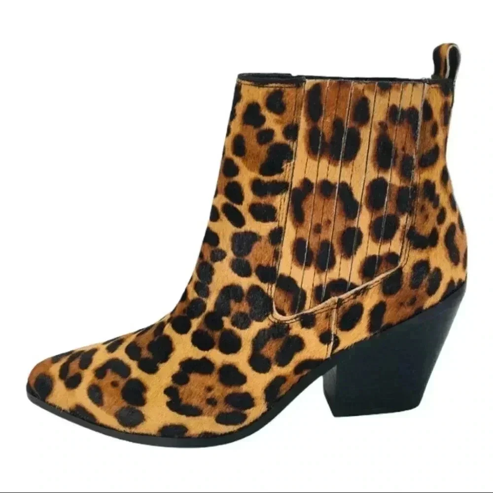 Nine West Lexa Calf Hair Ankle Booties Size 6.5M - Picture 2 of 13